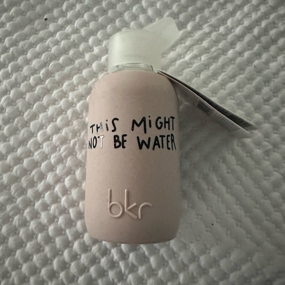 bkr Other - bkr 8 oz “This Might Not Be Water” water bottle with pink silicone cover - NWT